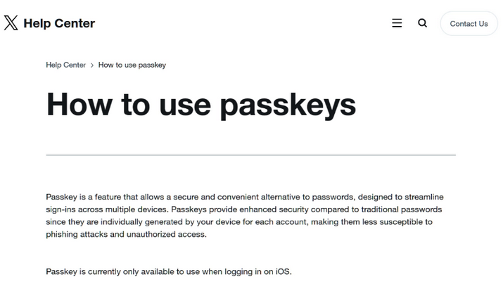 万山苹果维修店铺分享iOS用户如何通过通行密钥(Passkey)登录 