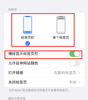 万山iPhone授权维修分享Safari浏览器如何切换标签栏位置 